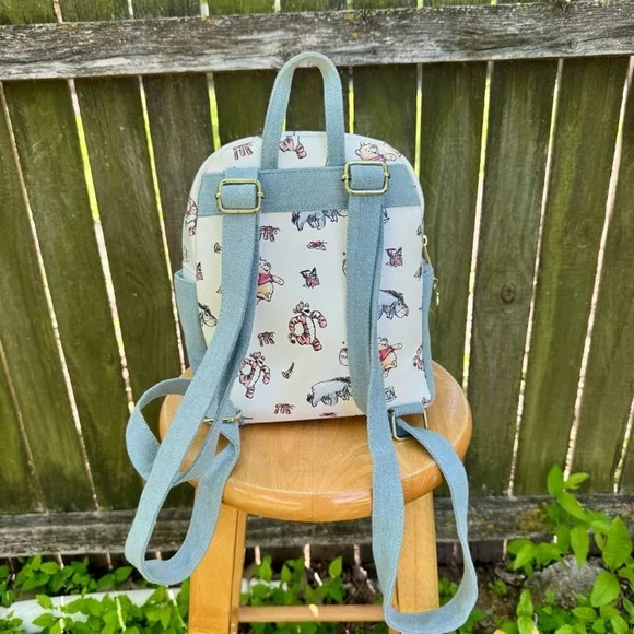 Disney Loungefly Winnie The Pooh Denim Backpack - Picture 4 of 5
